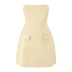 Odd Muse - Butter Yellow The Ultimate Muse Strapless Dress Lemon Size M